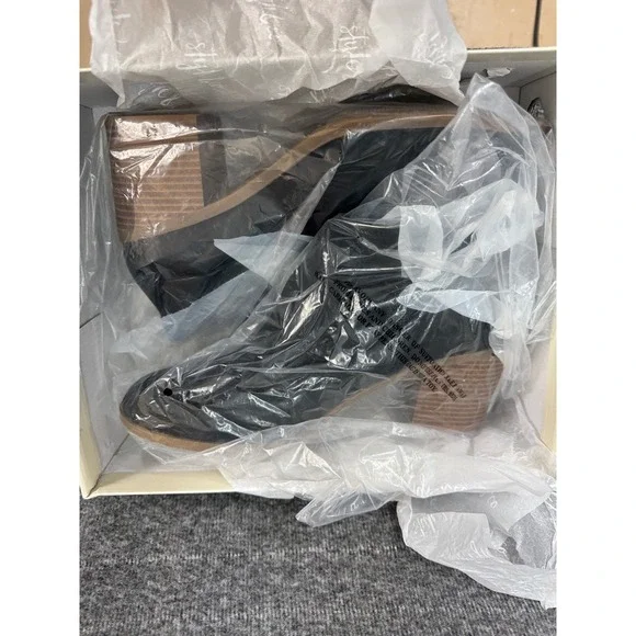 Style & Co Women's Sz 9.5Black Faux Suede Ankle Booties Boots Block Heel - Picture 12 of 13